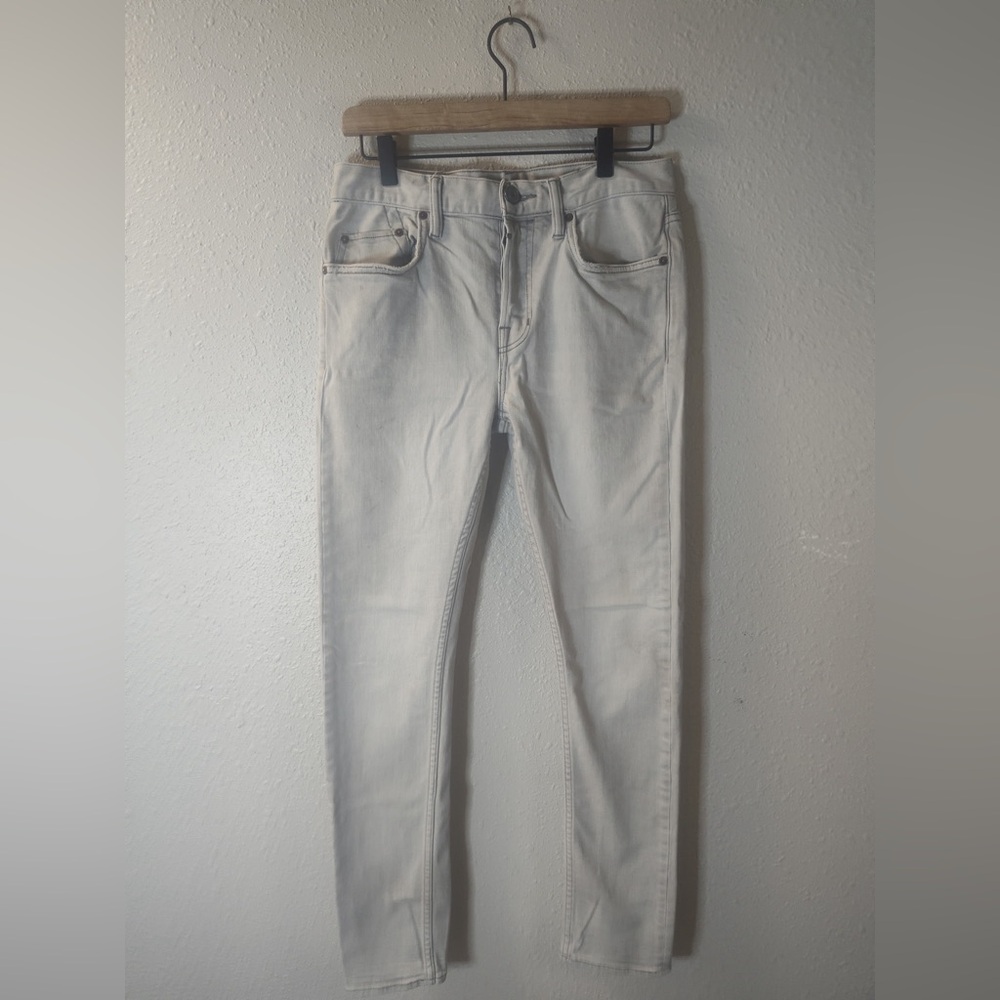 All Saints Men's Light Gray Skinny Jeans